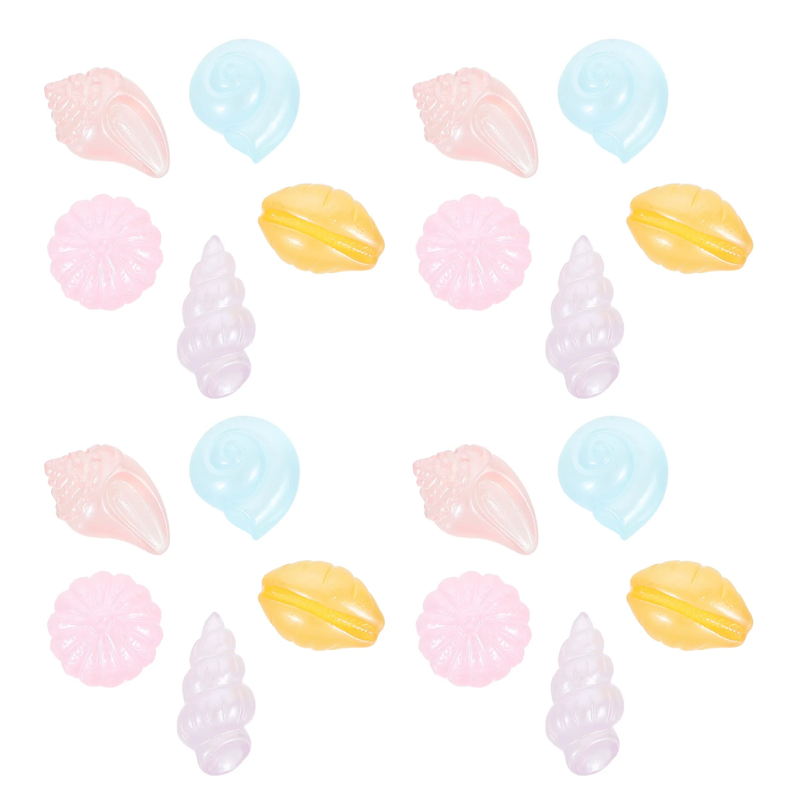 

20Pcs Resin Ocean Animal Theme Miniatures Urchin Conch Fish Tank Desk Aquarium Decorations Marine Resin Figures