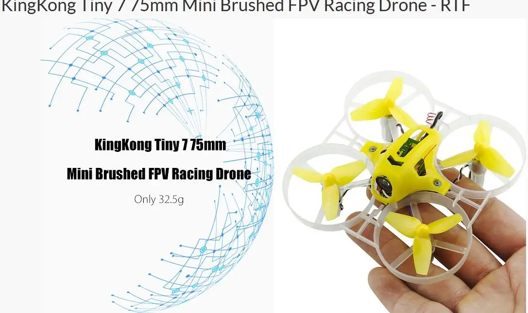 Kingkong LDARC Tiny 6X 7X 8X F3 RTF Mini FPV Racing Drone Quadcopter w/ Remote Control  Ready to Fly Combo 75mm Micro FPV F6