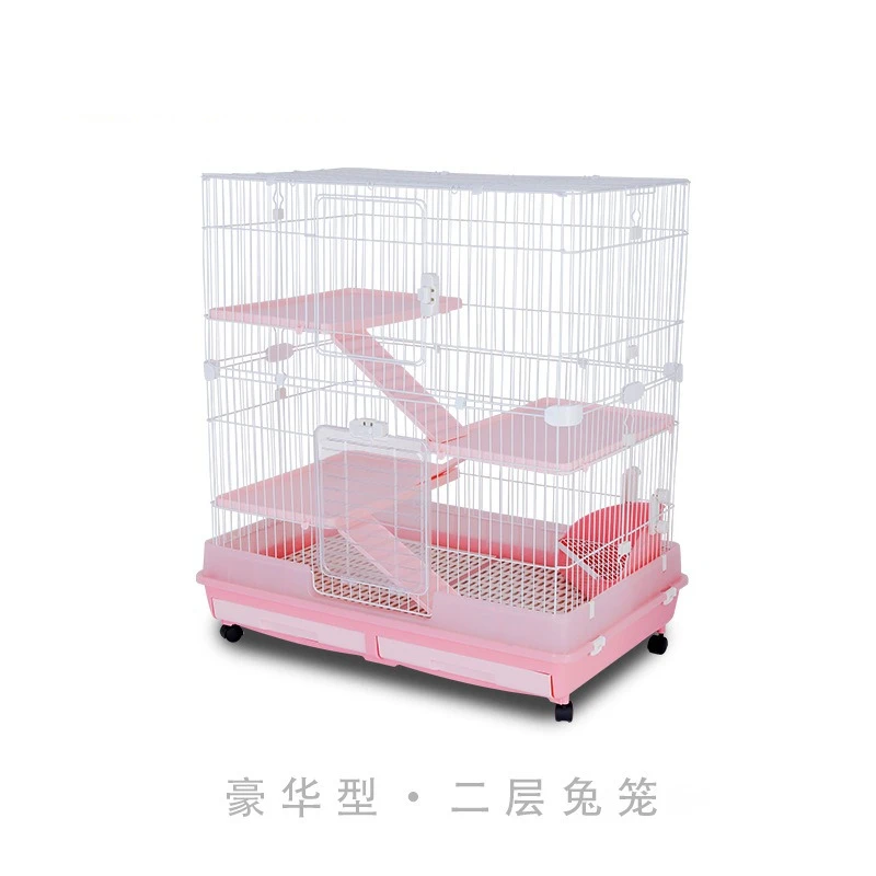 King size rabbit nest villa pet rabbit cage 100cm double drawer ARB100-2