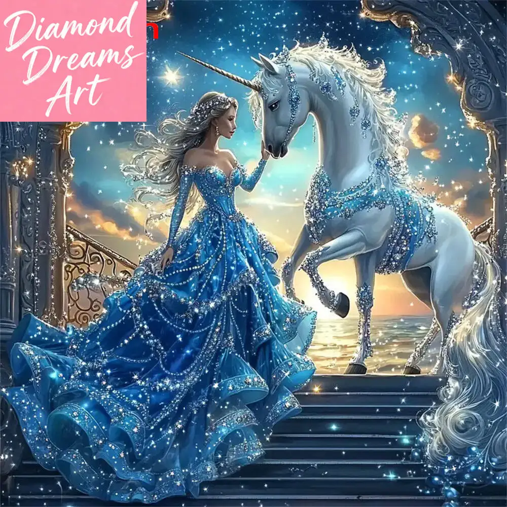Frameless, Princess Unicorn Diamond Painting 5D DIY Milky Way Diamond Mosaic New Arrivals 2025 Full Square Round Handmade Gift