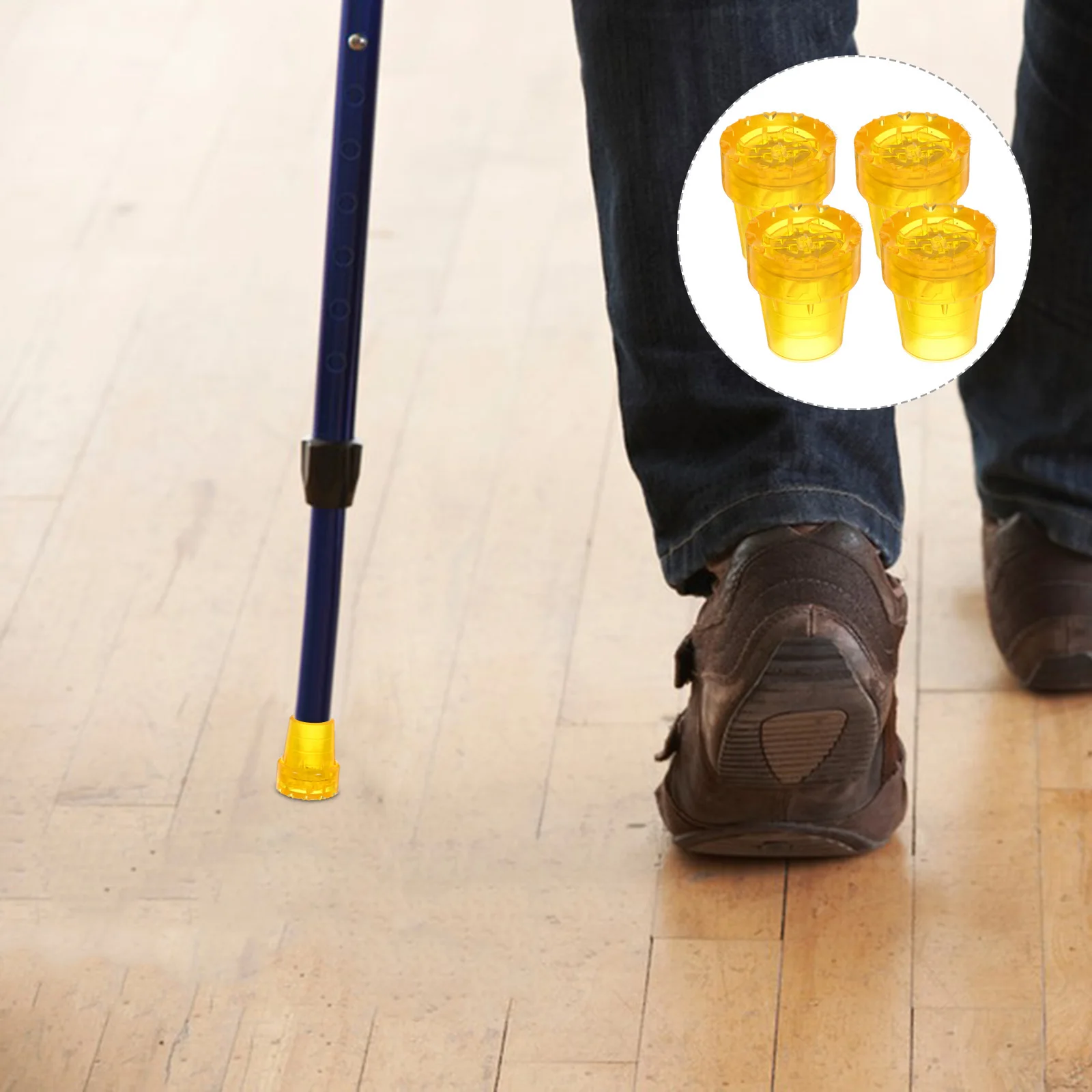 

4 шт., нескользящие насадки для костылей, резиновые концы трости, аксессуары для походов, треккинговых палок, безопасные насадки для прогулочных палок, замена