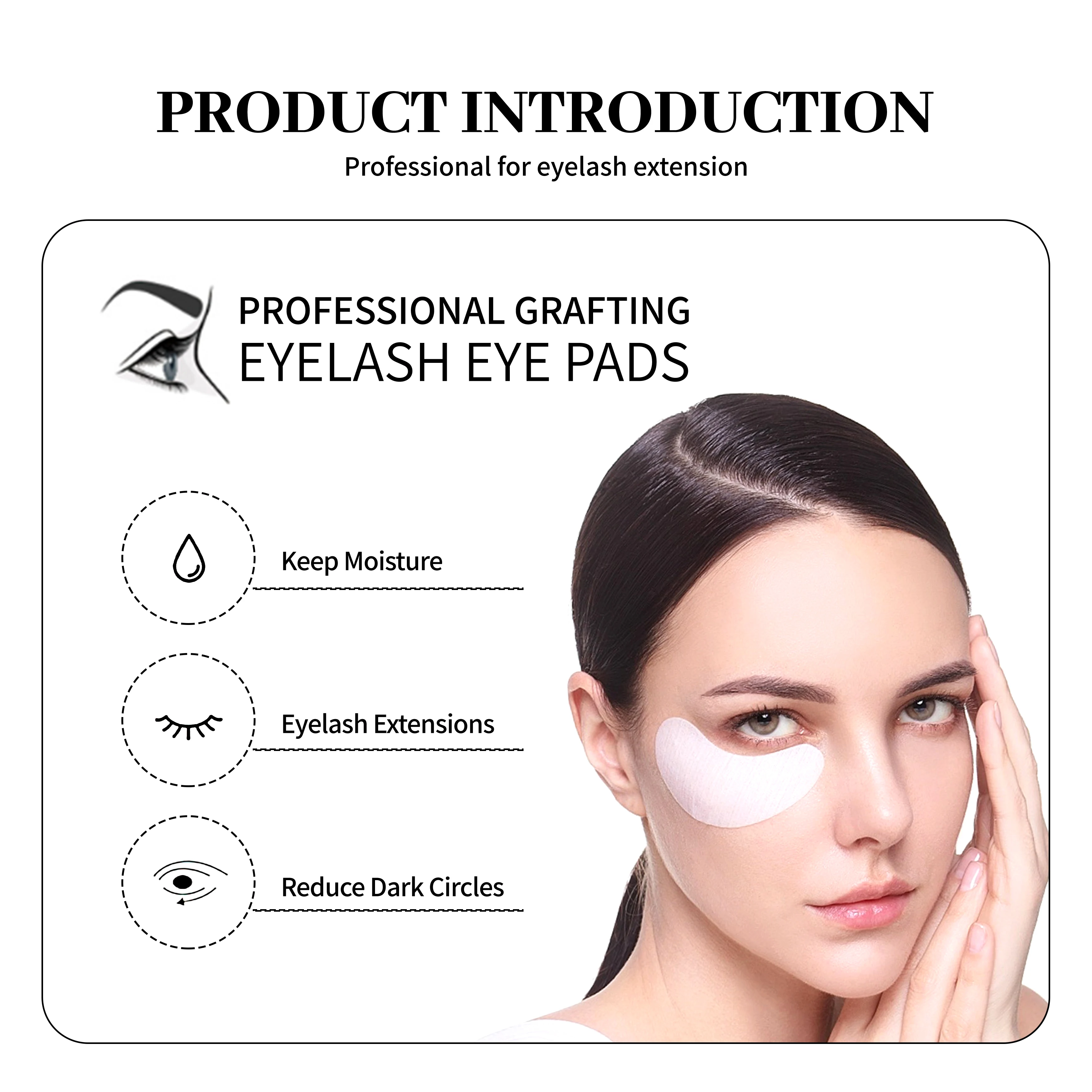 XIUSUZAIKI 50 par/pack nuevos parches pestañas debajo de los ojos almohadillas pestañas extensión parches de papel puntas de ojos pegatina herramientas de maquillaje