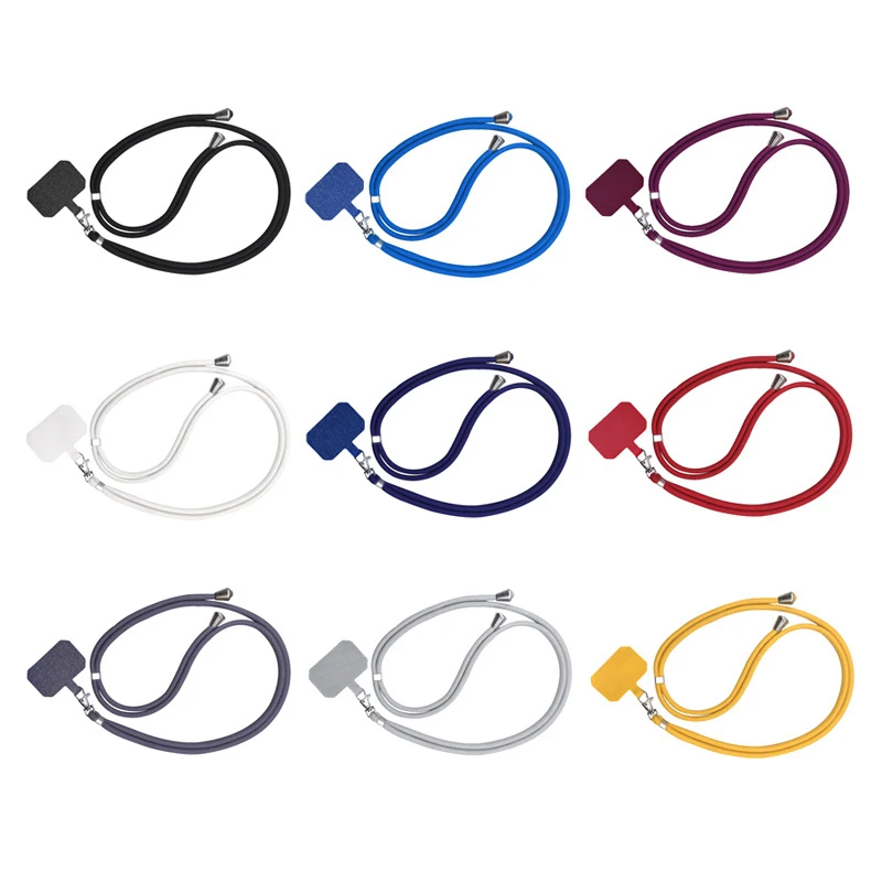 NEW Adjustable Phone Lanyard Detachable Neck Cord Lanyard Strap Carabiner Compatible Pendant With Card For Mobile Key Fob Colors