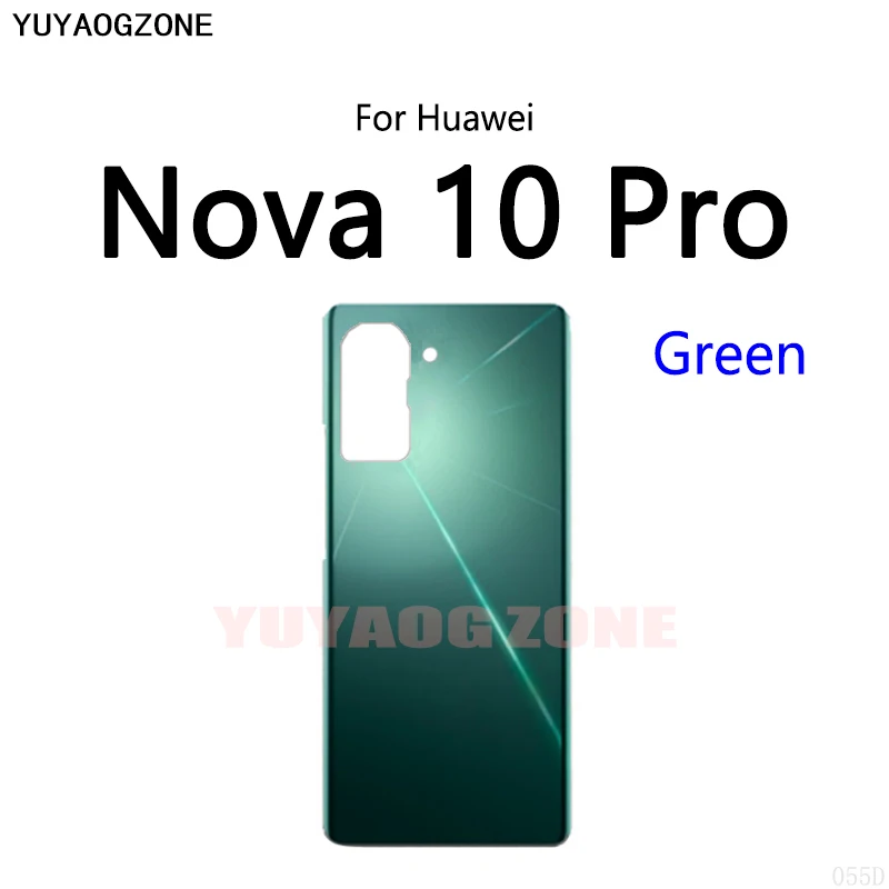 Battery Back Cover For Huawei Nova 10 Pro Glass Panel Housing Battery Cover Rear Case