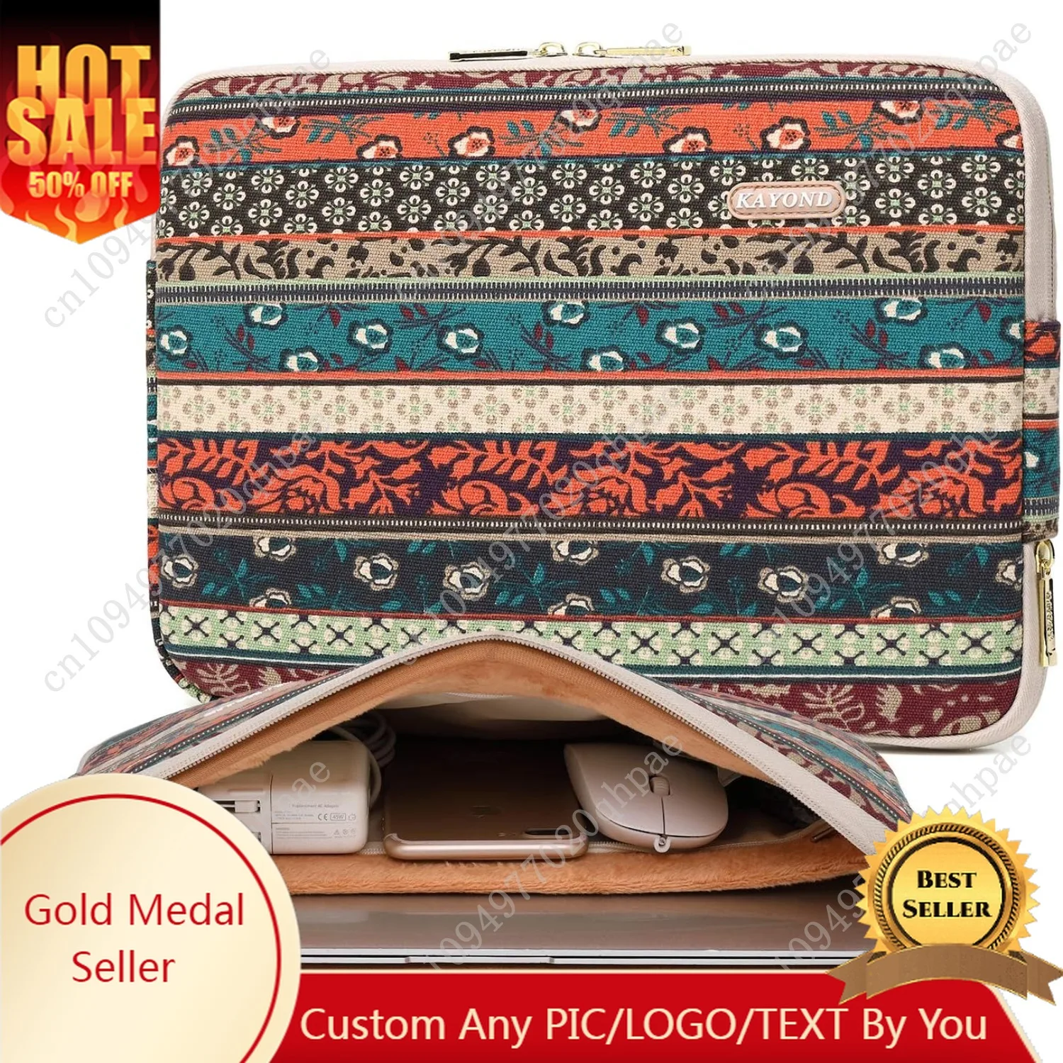 حافظة كمبيوتر محمول من قماش Kayond مقاومة للماء مقاس 13.3 بوصة للكمبيوتر المحمول مقاس 12.5 بوصة و13 بوصة وكمبيوتر لوحي 12.9 بوصة (13-13.3 بوصة) #1