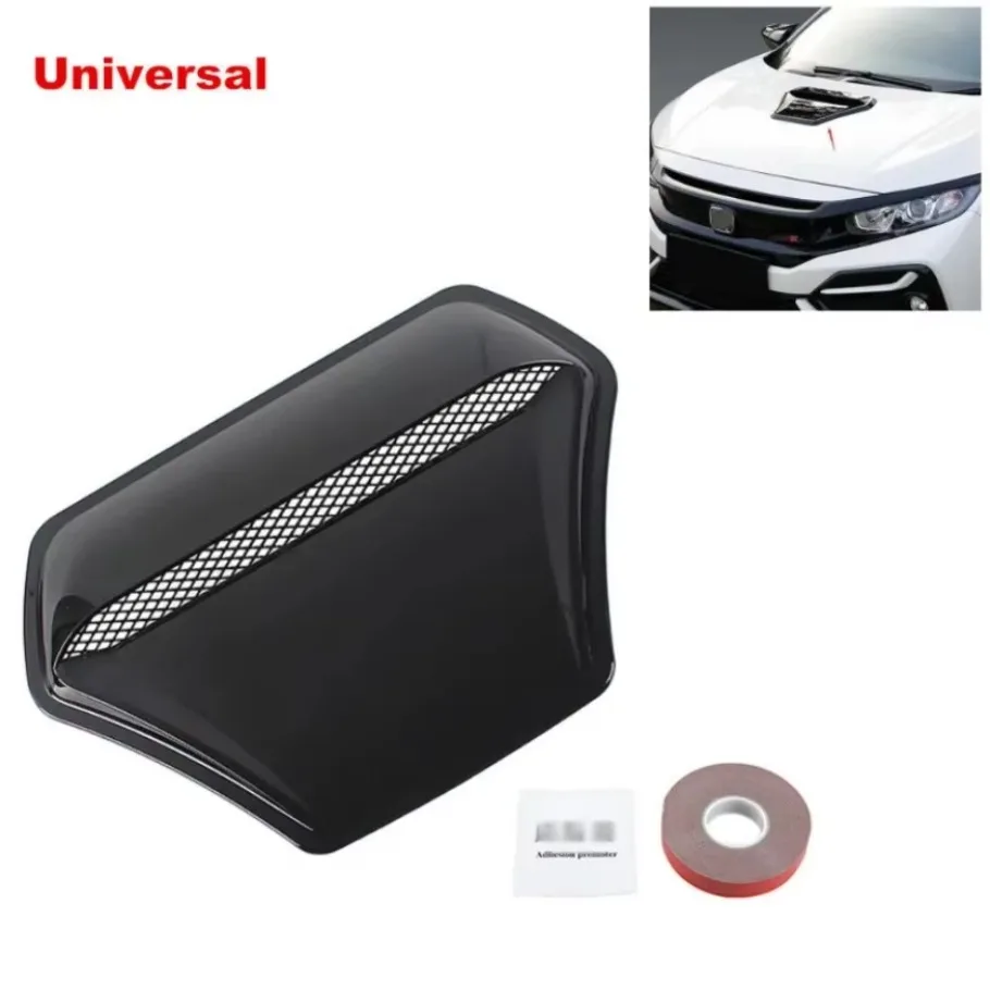 Universal Hood Scoop Decorative Air Flow Intake Bonnet Sticker Cover Hood Vents 1x