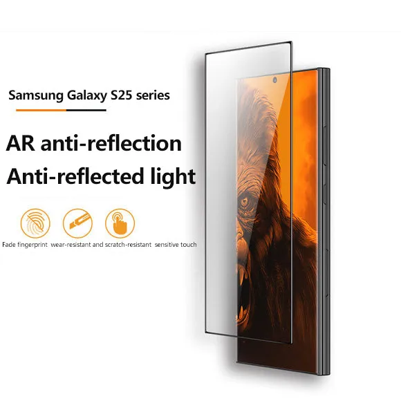 

Полное покрытие из закаленного стекла для Samsung Galaxy S25 Ultra, разблокировка отпечатков пальцев, защитная пленка для экрана S24Plus S25 + S25Ultra Glass