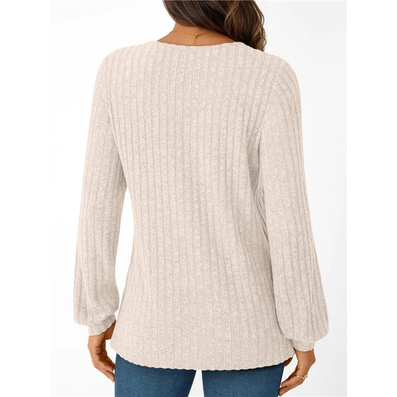 

ASDS-Long Sleeve Shirts For Women V Neck Casual Fall Tops Loose Fit Light-Weight Sweaters Tunic Fashion Clothes