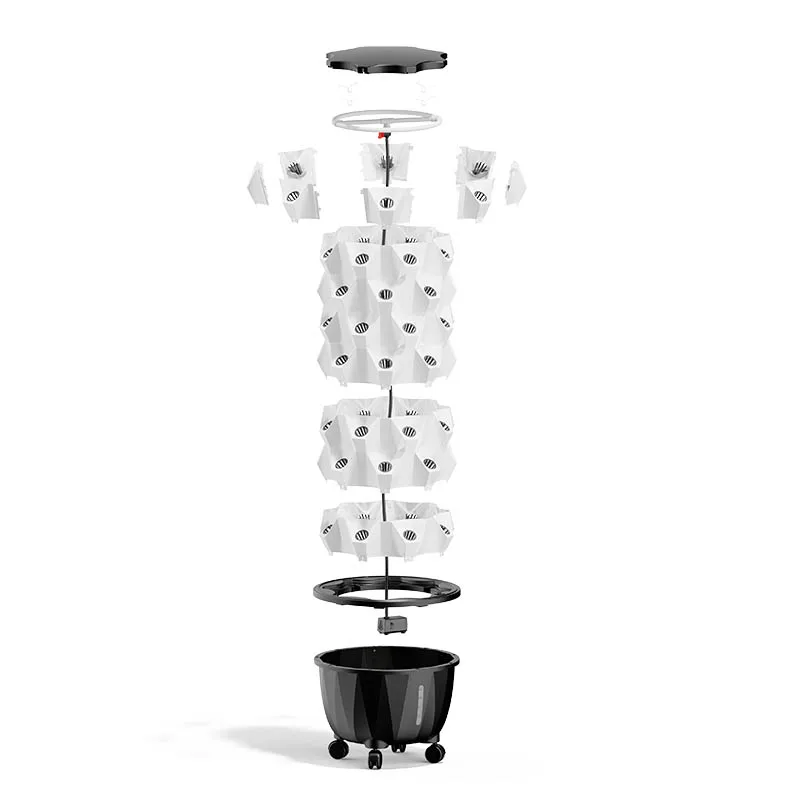 

Automatic Hydroponics Equipment Vertical Soilless Culture Hydroponic Garden ABS 6/8/10 Layers Tower Watering System for Sale