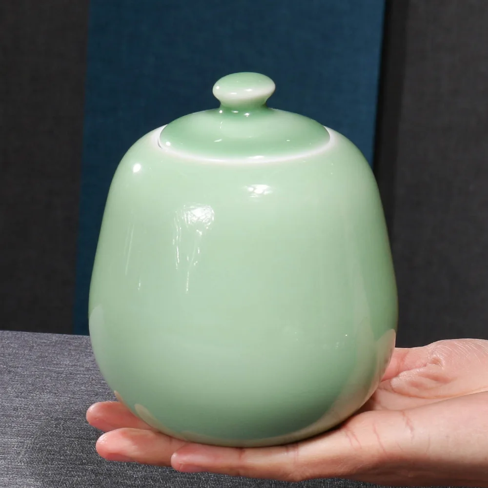 Enamel Tea Storage Jars Ceramic Crafts Household Sealed Food Porcelain Containers