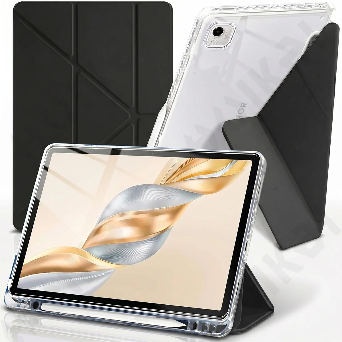 

Case Honor Pad X9a/X9 Pro 11.5 2025 Trifold Smart 6-in-1 Y-Shaped Stand with S Pen Holder TPU Auto Wake/Sleep Back Shell Cover