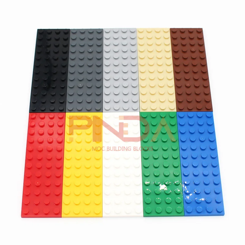 MOC-Placa Base De Tamanho Pequeno Para Blocos De Construção, Brinquedos De Tijolos, Compatível Com Criativo Enlighten, DIY, 3029, 4x12, 10Pcs