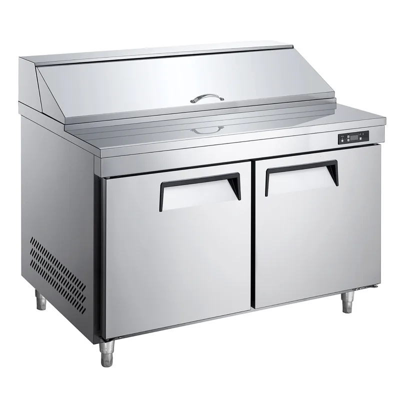 Fresh-keeping workbench salad cabinet refrigerated cooking side dish display cabinet