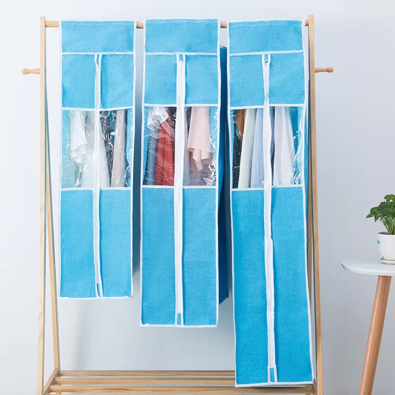candy-color-non-woven-dust-bag-korean-three-dimensional-thick-clothes-dust-cover-transparent-dust-proof-hanging-bag-for-wardrobe