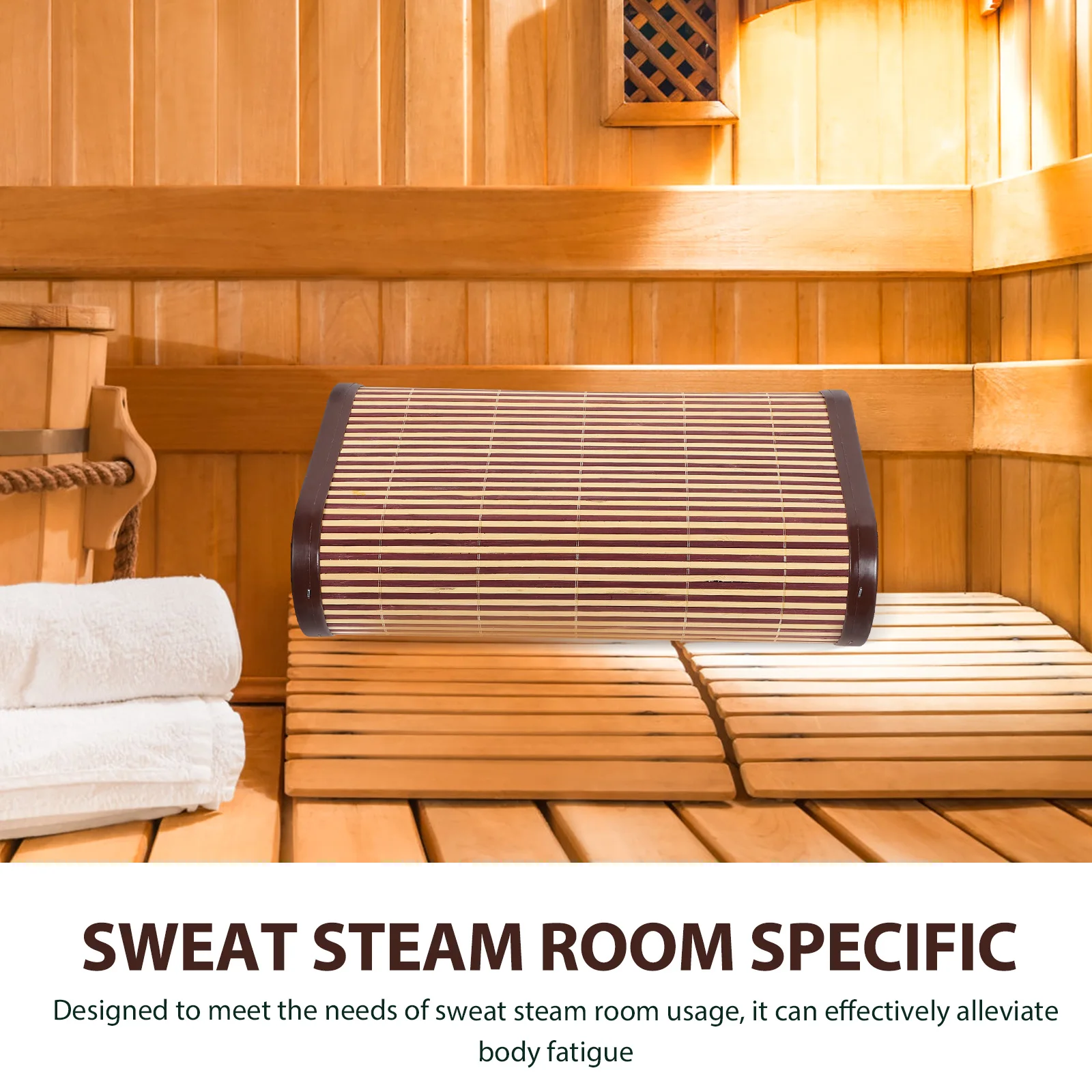 

Bamboo Hollow Pillow Sweat Steam Room Ergonomic Neck Support Bed Pillow for Indoor Breathable Comfortable Gift