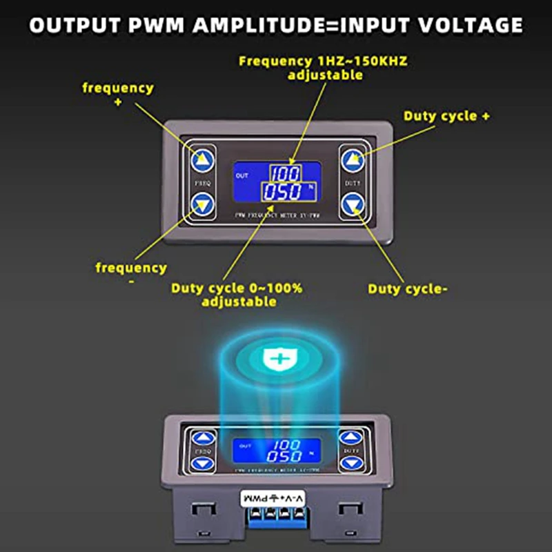 Generador de señal ajustable PWM frecuencia de pulso ciclo de trabajo onda rectangular generador de señal de onda cuadrada 3,3-35V 5-30MA 1 Uds