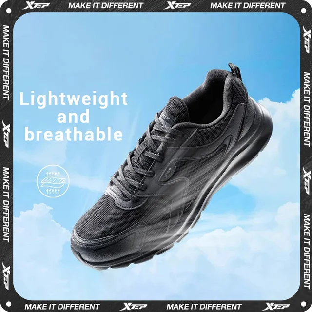 Buty sportowe Xtep Męskie siatkowe oddychające buty do biegania Zimowy maraton Czarne białe męskie buty sportowe Trampki męskie879119110110