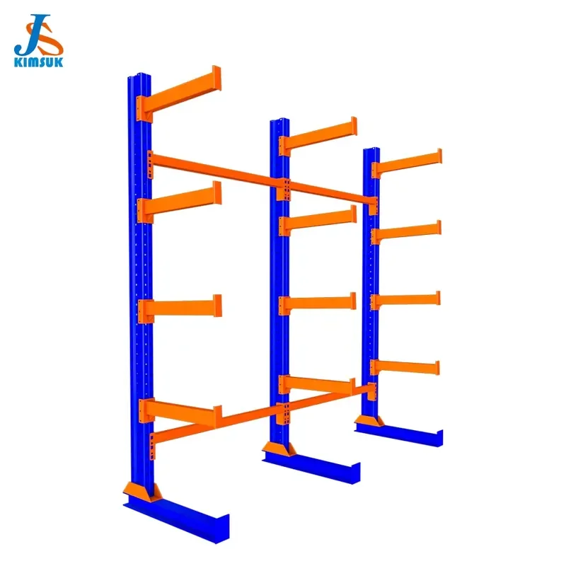 Steel Lumber Racks Cantilevered Heavy Clothing Racks for Hanging Clothes Warehouse Broom Storage Rack