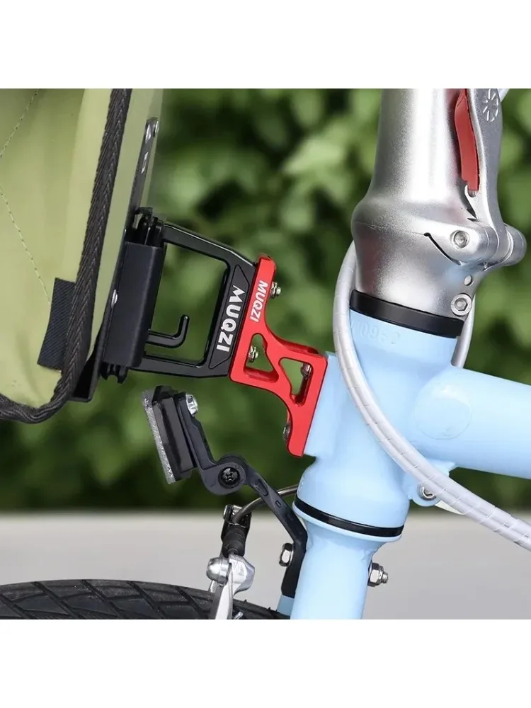 AliExpress NONE Bicycle Front Bag Bracket Block Bag Bracket for Brompton Dahon Bicycle Front Bracket Installation Adapter Bicycle Accessories