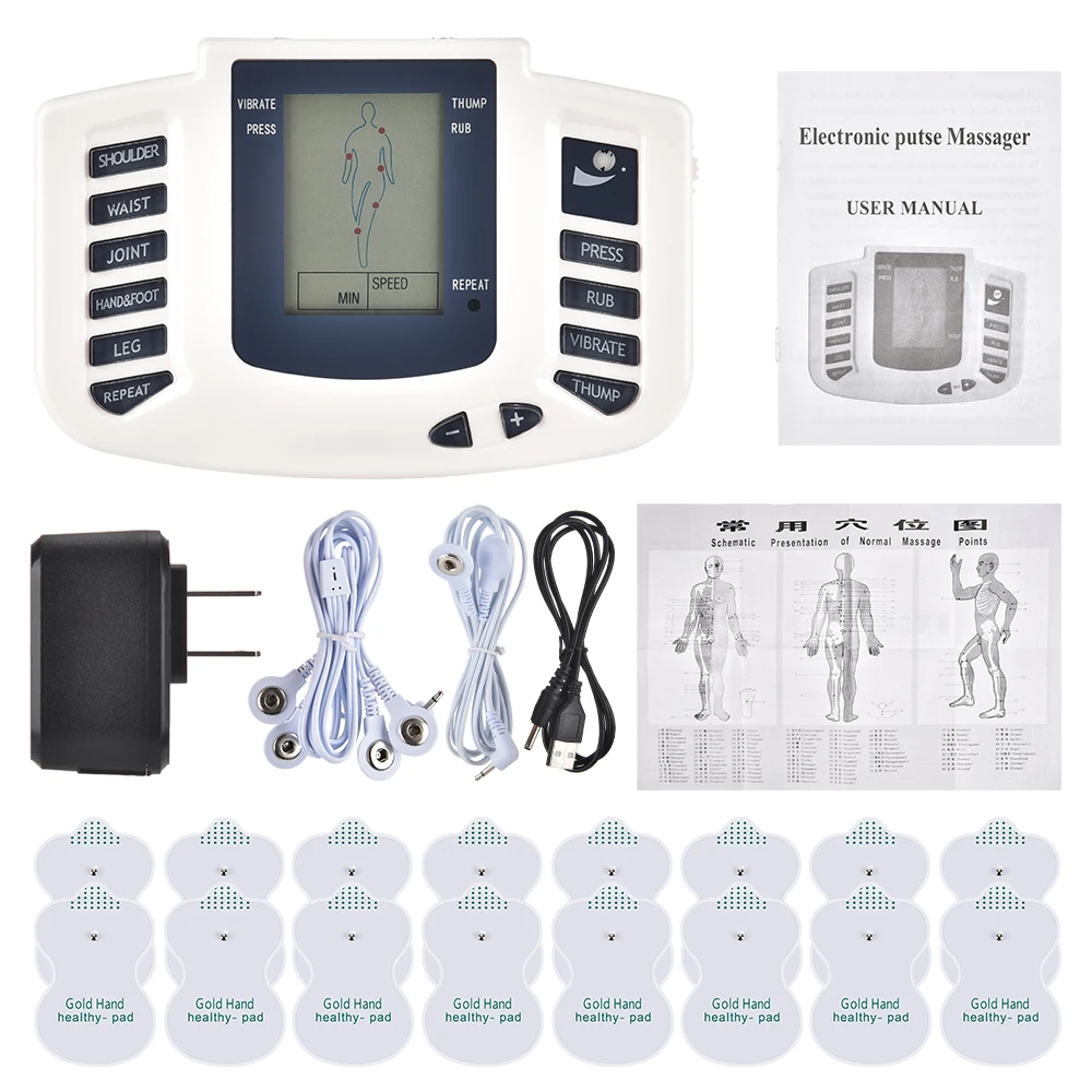 Masajeador de terapia eléctrica de acupuntura Tens de cuerpo completo, aparato de fisioterapia de meridianos, masajeador para el cuidado de la salud