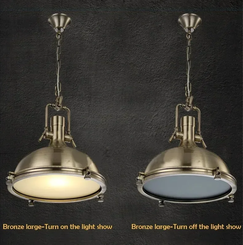American vintage style loft chain pendant light country restaurant heavy metals industry the wind