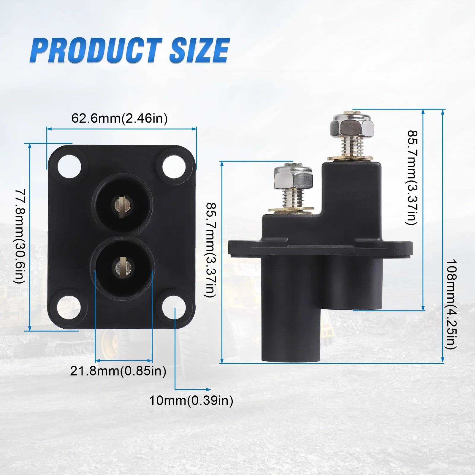 Picture 3: Remote Jump Start Terminal Terminals ABS Plastic For Hella 8JB 177 305-001 177305001 For Crane, Forklift, Agricultural Machinery