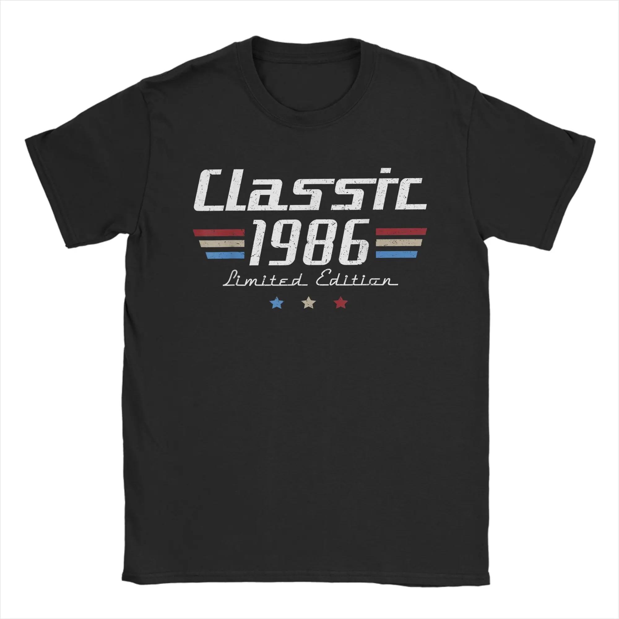 40 Year Old Gifts Vintage Classic 1986 40th Birthday T Shirts Men Cotton Novelty T-Shirts Round Neck Tee Shirt Clothes Summer