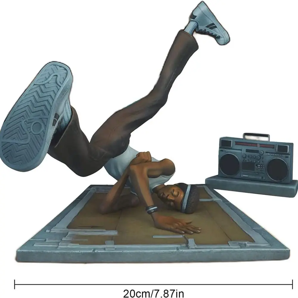 The Elements of HipHop Artist Statue DJ Break Dance Modeling Resin Desktop Statue Home Decoration Classic Rapper Sculpture