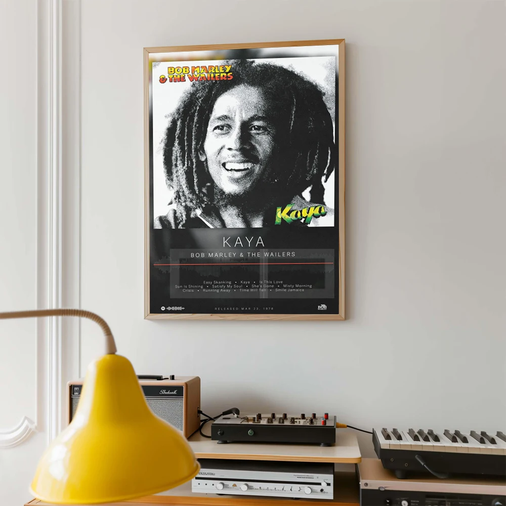 Bob Marley & The Wailers Band Album Cover Poster Reggae Music Prints Canvas Painting Reggae Music Wall Art Home Room Decoration