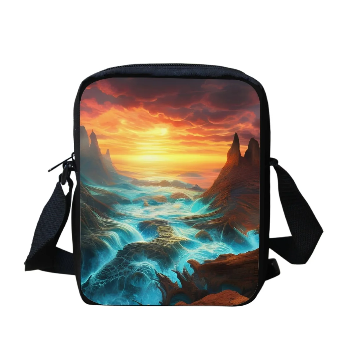 Moda grande rio saco do mensageiro para a mulher homem adolescentes meninos meninas saco de almoço estudante mochila bolsas crianças simples crossbody saco