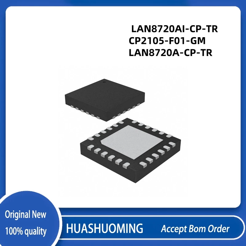 New  5Pcs/Lot  LAN8720AI-CP-TR   CP2105-F01-GM     LAN8720A-CP-TR    QFN-24