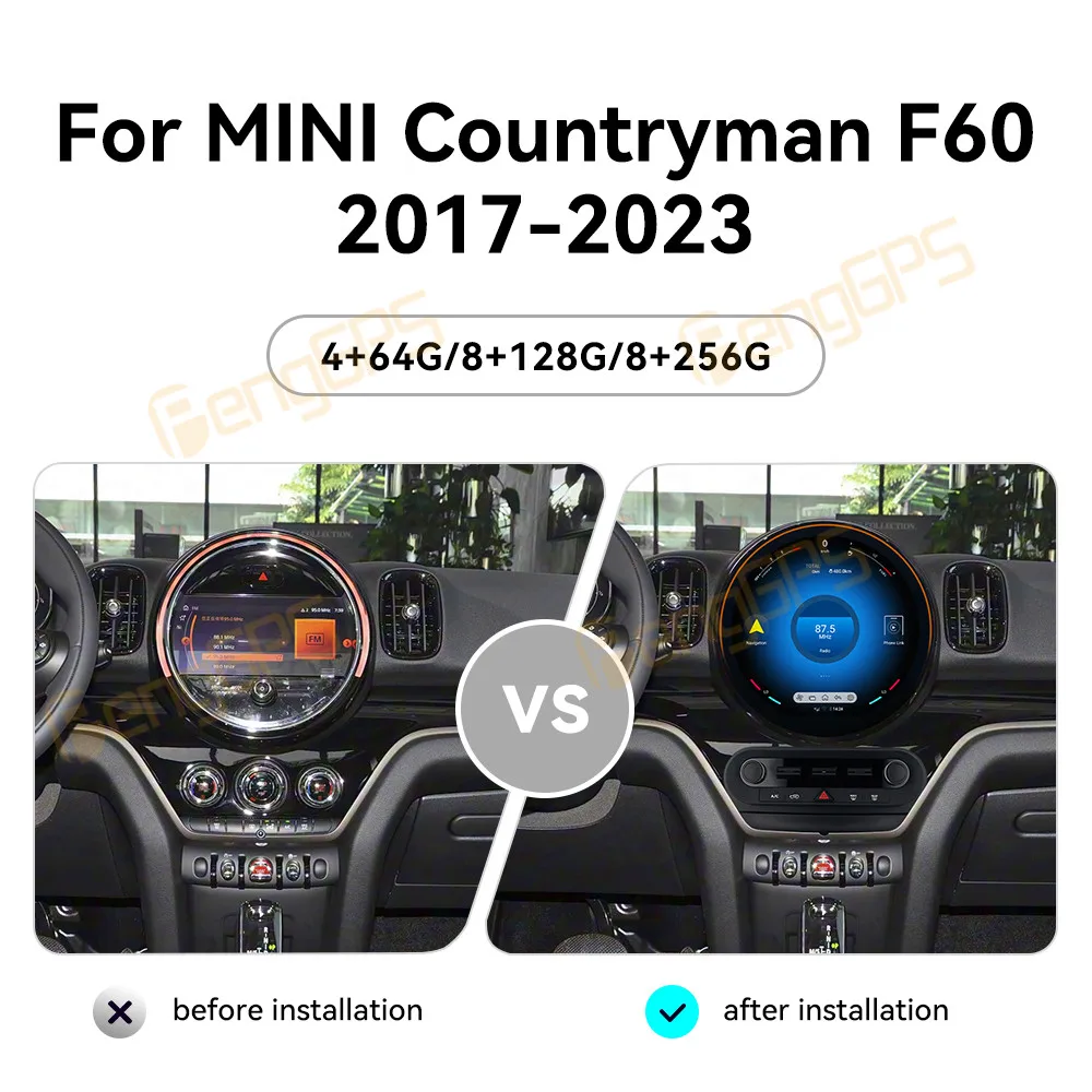For MINI Countryman F60 2017-2023 Android Car Radio Multimedia Video Carplay Autoradio Stereo GPS Navigation Head Unit