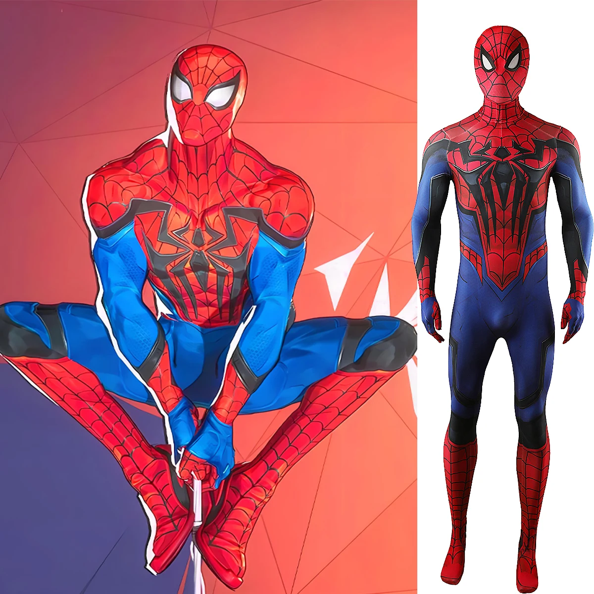 

Игра Marvel Rivals Косплей Костюм Человека-Паука Супергерой 3D Печатный Спандекс Зентаи Боди Хэллоуин Костюм для Взрослых Детей