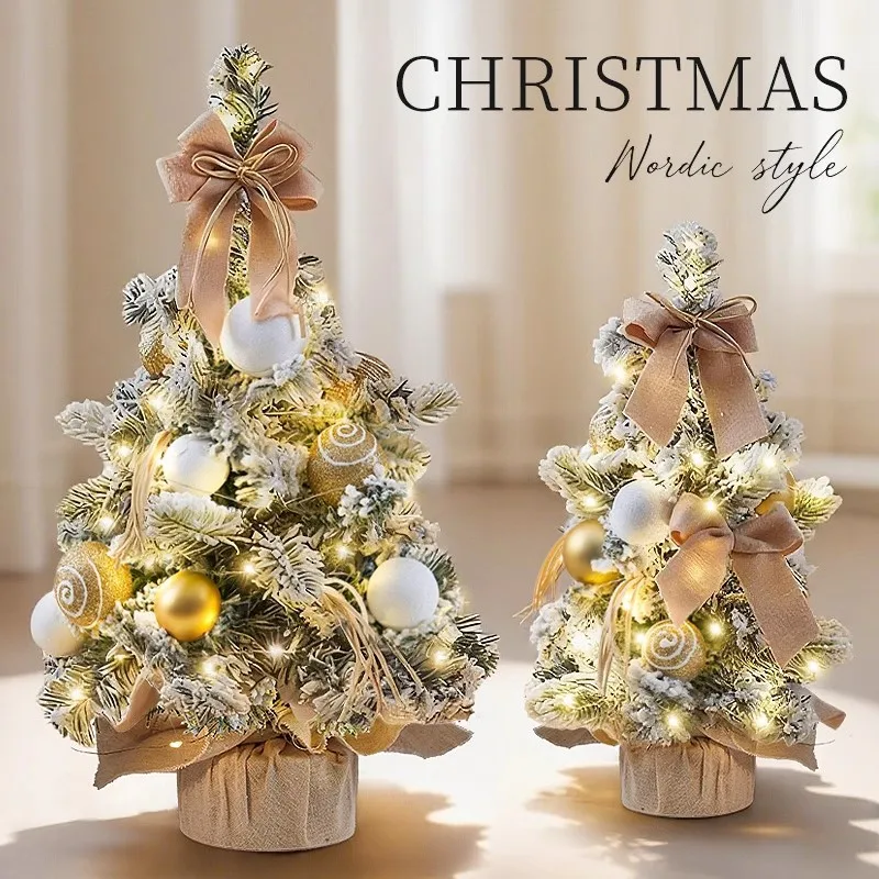 

Новинка 2023 года, мини-рождественская елка — настольное украшение для украшения дома, небольшой праздничный реквизит для фотографии и праздничного дисплея
