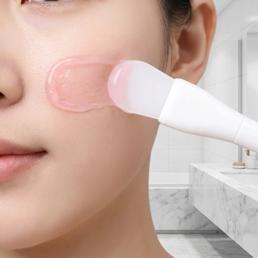 Silicone Facial Mask Brush Dual Use Fish Tail Mud Mask Spatula Soft Head Face Skin Care Smearing Tool For Home Beauty Salon Dail view 3