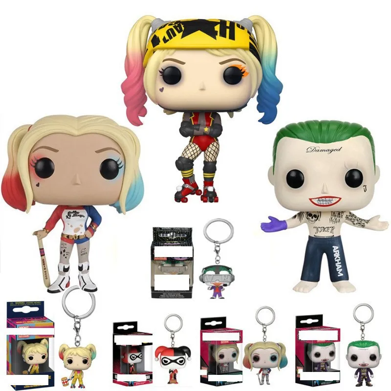 Funko Pop Hero Suicide Squad Joker Series Harley Quinn Doll Toys Jessica Figure Accessories Action Doll Models Children's Toys