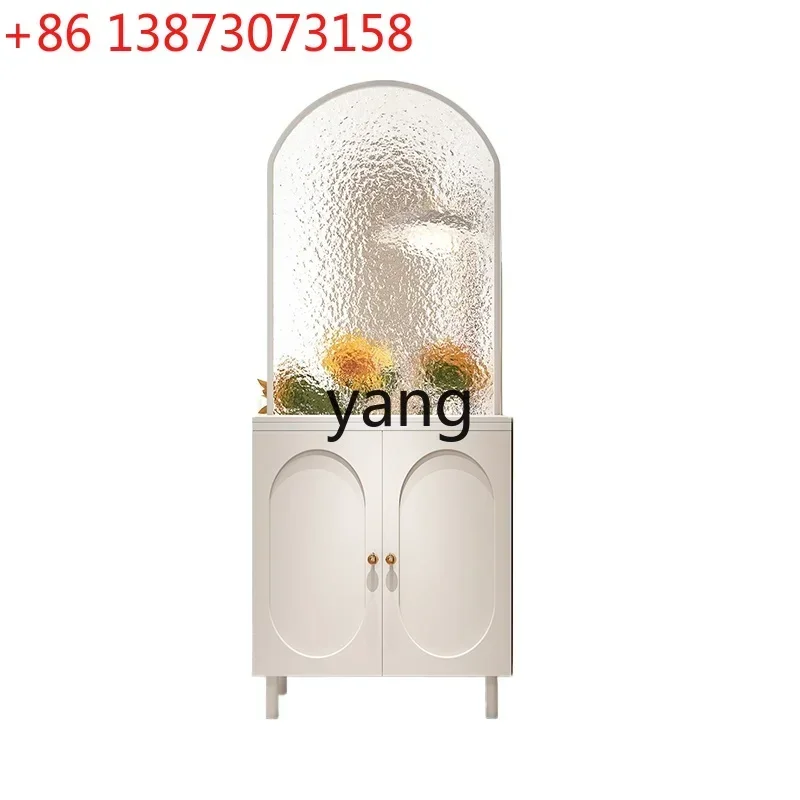 Entrance Shoe Cabinet Integrated Simple Living Room Storage High-Grade Cream Screen Hallway