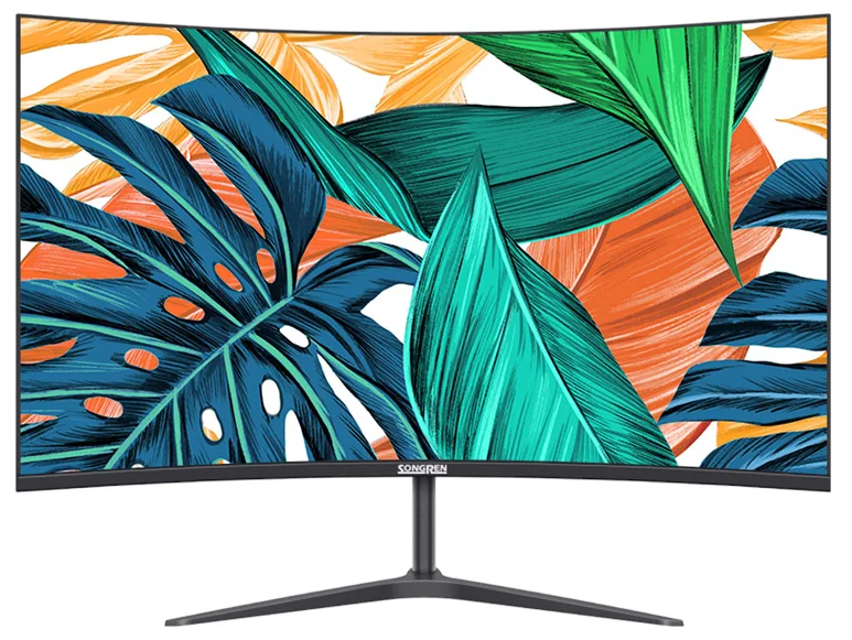 FYHXele 24" gebogen scherm gaming-kantoorbeeldenwisselaars 1920*1080P 99%sRGB 75HZ vernieuwingsfrequentie VA-paneel VESA monitor met laag blauw licht