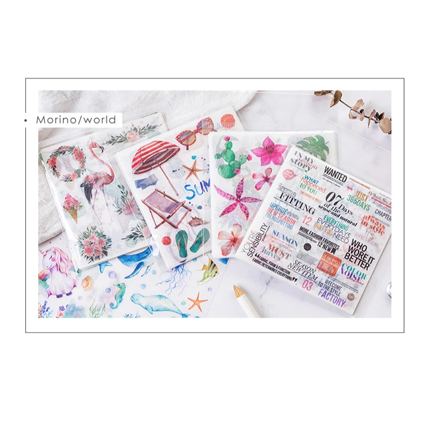 10sheets/pack Collage Series Self-adhesive Stationery Sticker DIY Decorative Scrapbooking Label Deco For Notebook