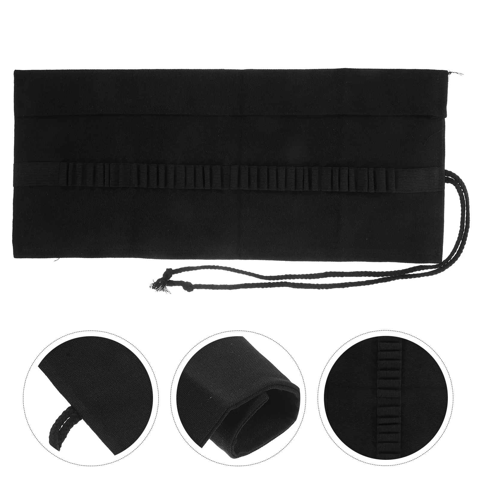 

Pen Curtain Rolling Bag Organizer Canvas Pencil Pouch Fabric Wrap Case Out of Shape