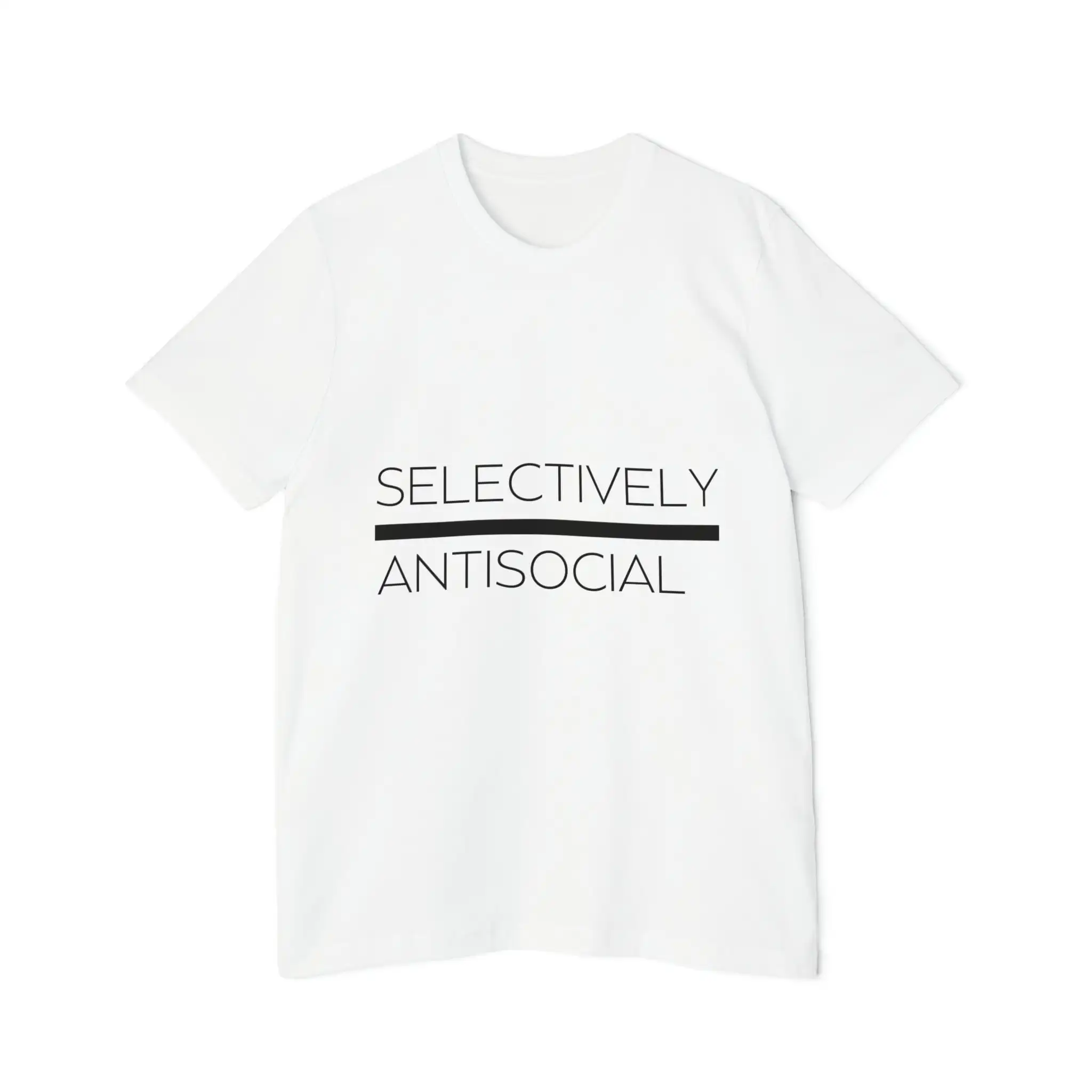 Selectively Antisocial White T Shirt