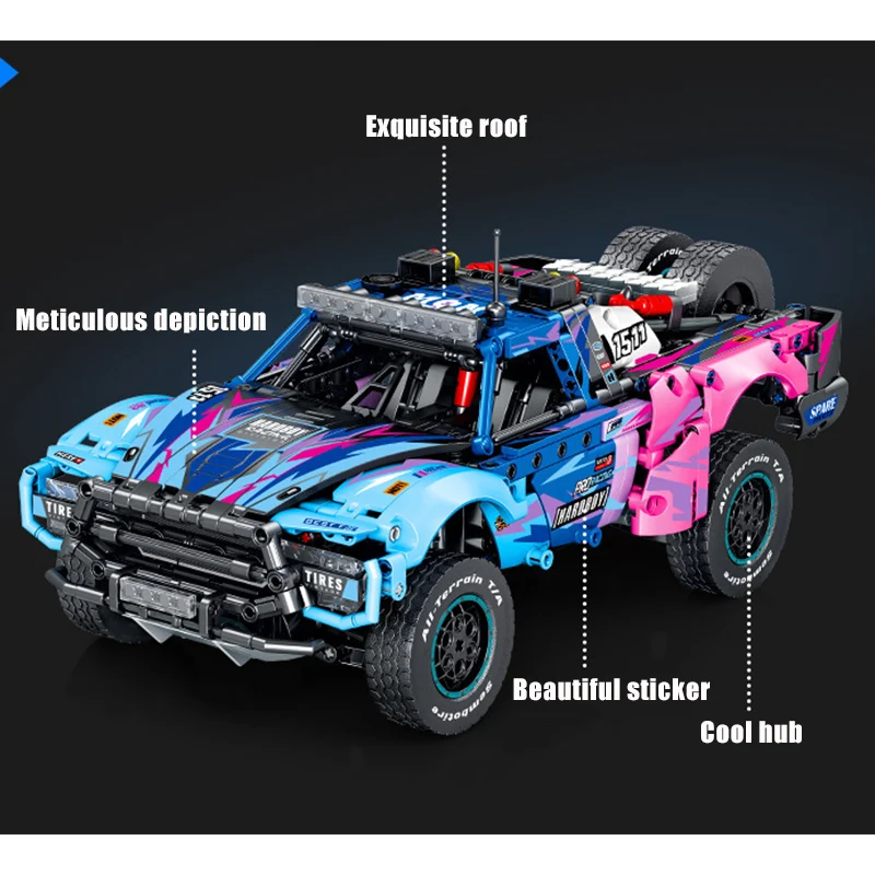 Technical Expert Remote Control Racing Off Road Car Model Building Blocks Mechanical Sport Vehicle Bricks MOC Toys Children Gift