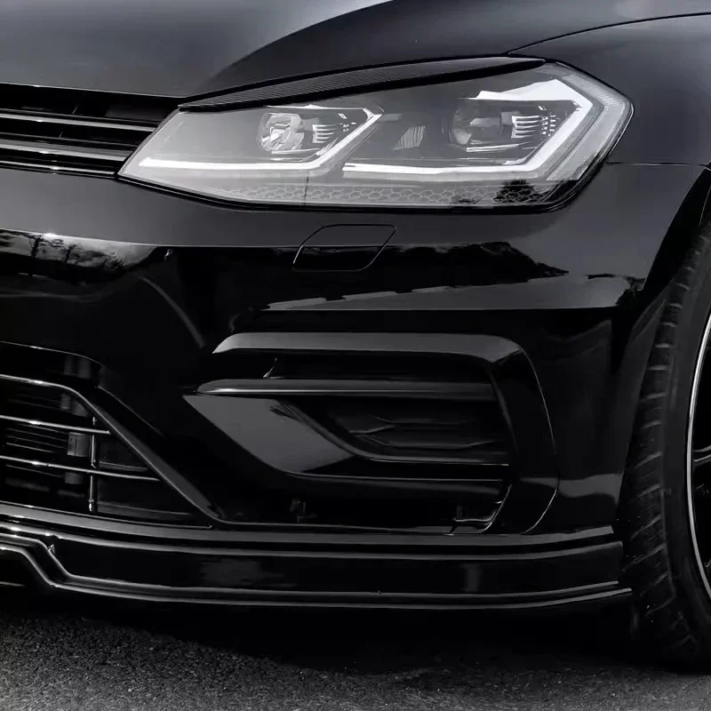 Front Center Grille Insert Grill Mesh Cover Molding Trim Garnish For Volkswagen Golf 7.5 TSI TDI 2017-2020 Gloss Black Bodykit
