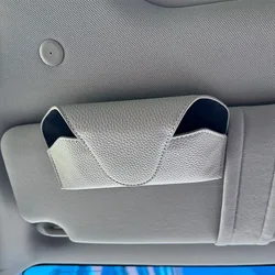 Universal Car Sun Visor Glasses Storage Holder Auto Sunglasses Card & Ticket Clip Case - Vehicle Storage Accessories
