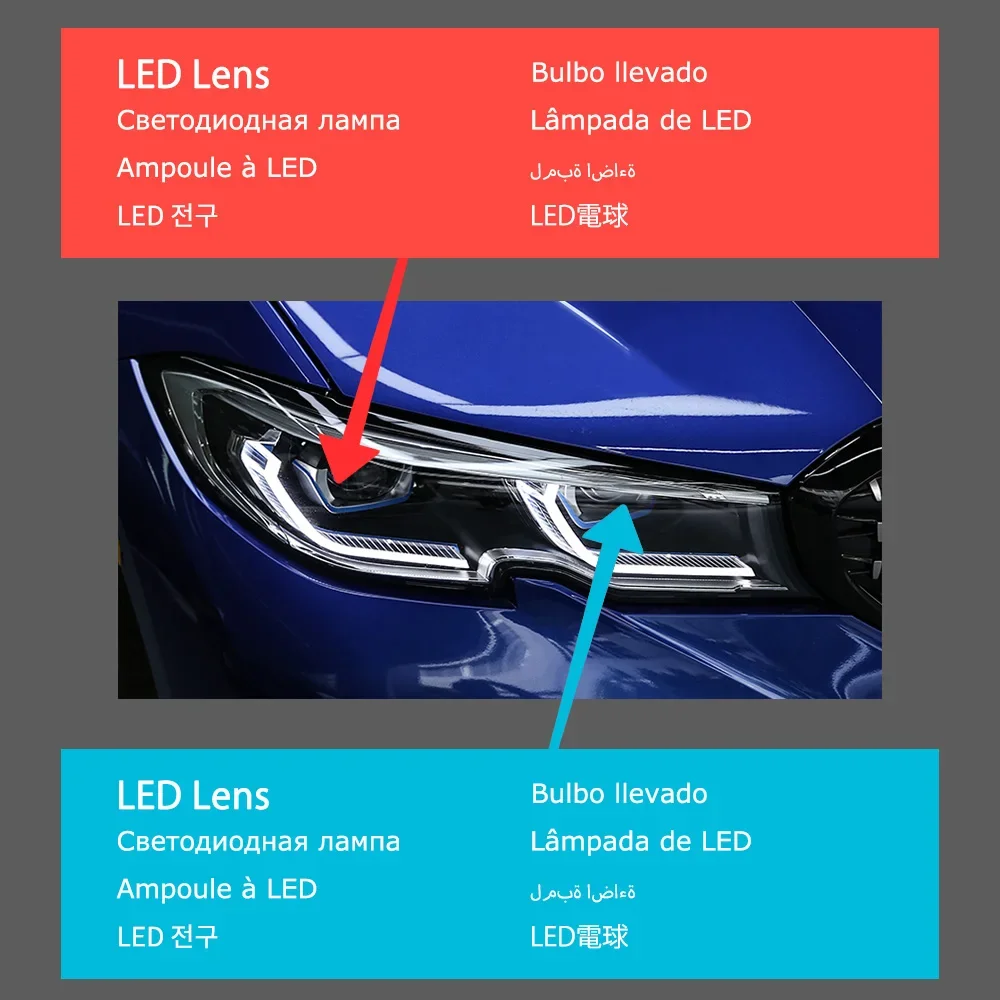 

Car Lights For G20 G28 3 Series 2020-2022 LED Auto Headlight Assembly 318i 320i 330i 335i M340i Upgrade Kit Accessories