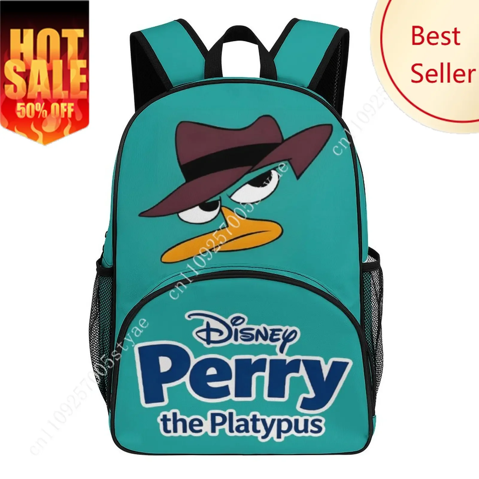 

Perry the Platypus Large Capacity Backpack Disney Cartoon Decorate Fabric Bags Design Your Photo Logo Party Holiday Custom Gifts