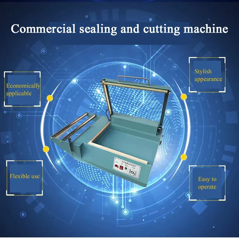 PBOBP SF-380 دليل L-نوع الحرارة يتقلص الفيلم البلاستيك فيلم Pof فيلم ختم وقطع آلة التعبئة والتغليف الحرارة يتقلص السدادة #1