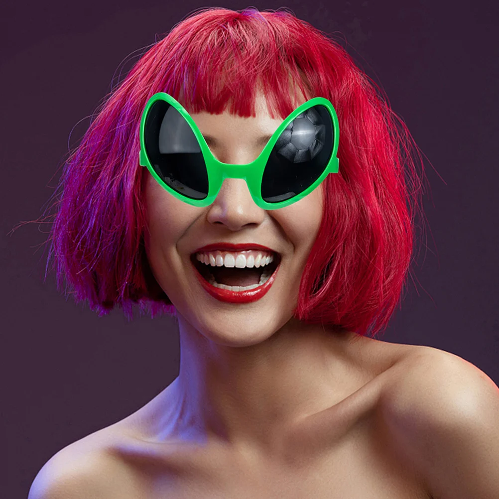 Diadema de antena marciana con gafas de sol divertidas para Cosplay, accesorio de disfraz de fiesta de Halloween, decoración para sombreros con temática espacial, 2 uds.