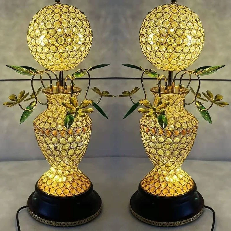 360 Degree Rotating Spherical Vase Desk Lamp - Buddha Worship Light, Crystal Vase Design, Floor Lamp