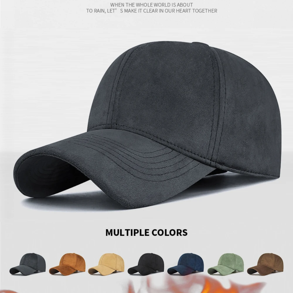 

HT4926 Autumn Winter Baseball Hat Men Women Fleece Lined Baseball Cap Male Female 6 Panels Snapback Cap Adjustable Hip Hop Caps
